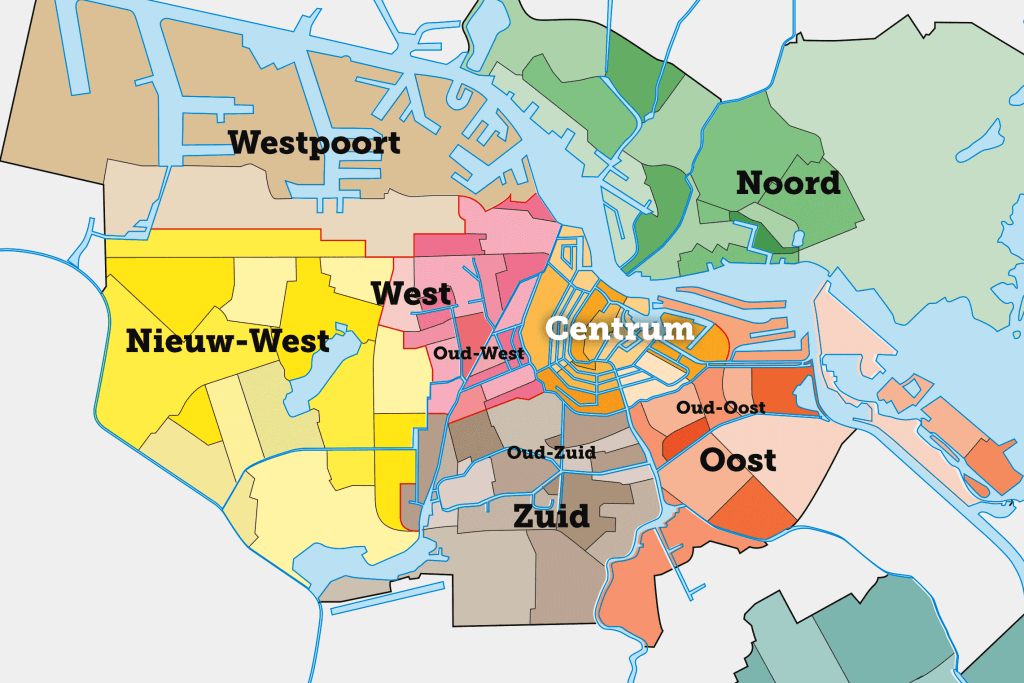 Neighborhoods Of Amsterdam With Map The Amsterdam Guide Neighborhoods Of Amsterdam With Map The Amsterdam Guide