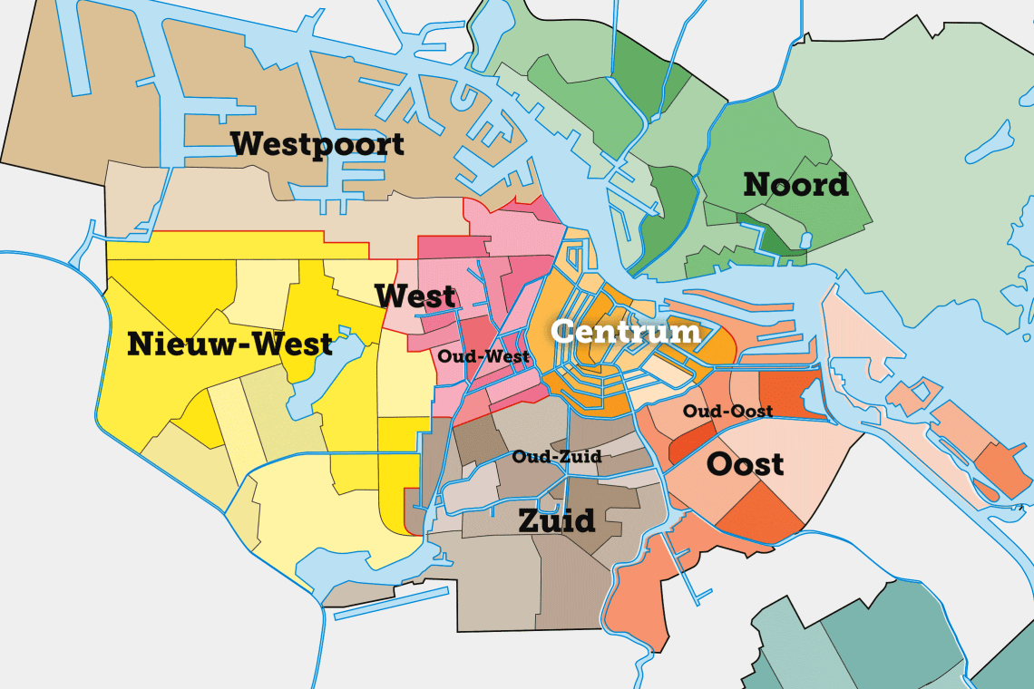 Amsterdams olika stadsdelar